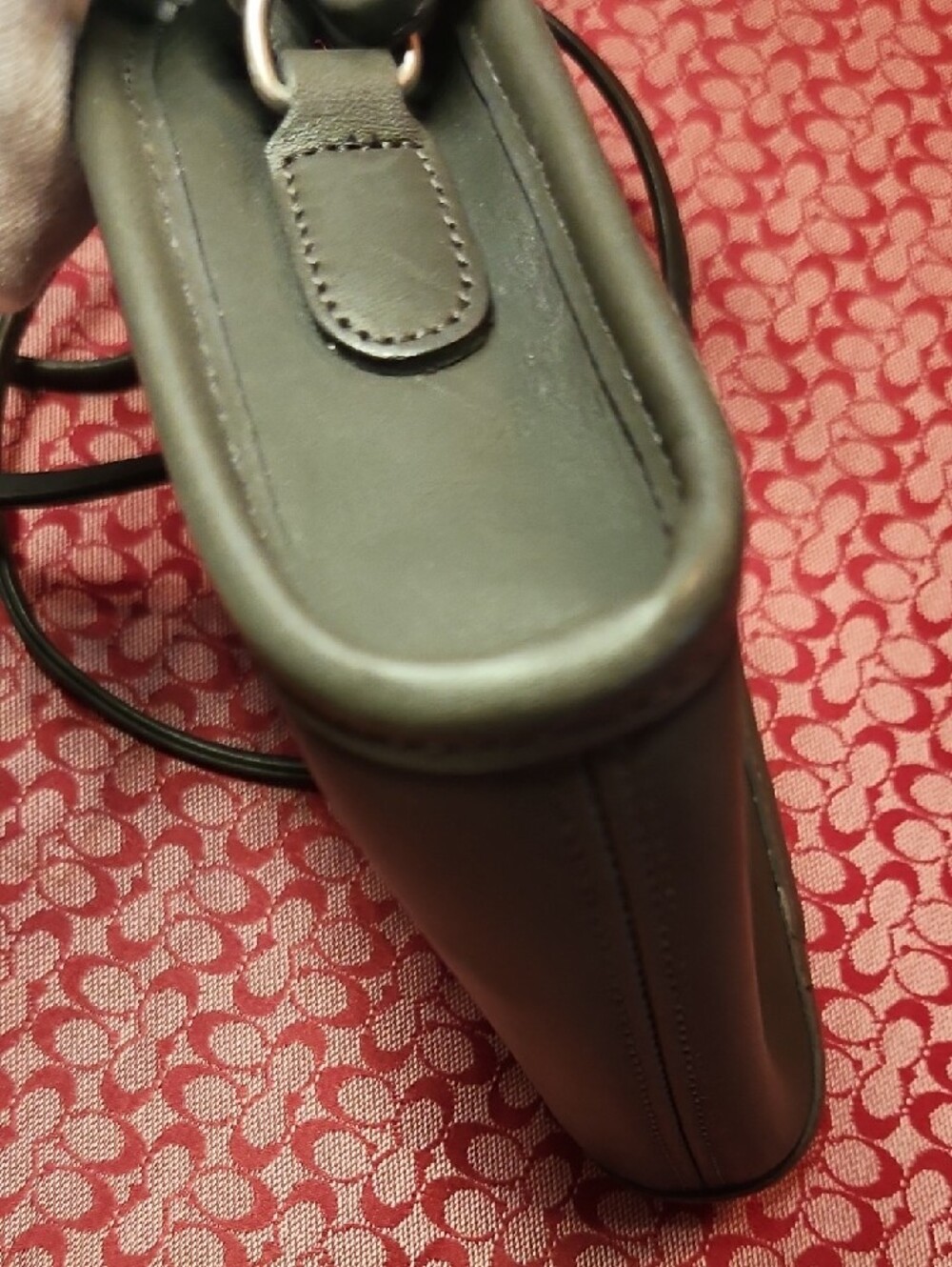 Coach Abbie Dark Olive Leather Small Crossbody Bag.Vintage.Style 9017 - Picture 3 of 14